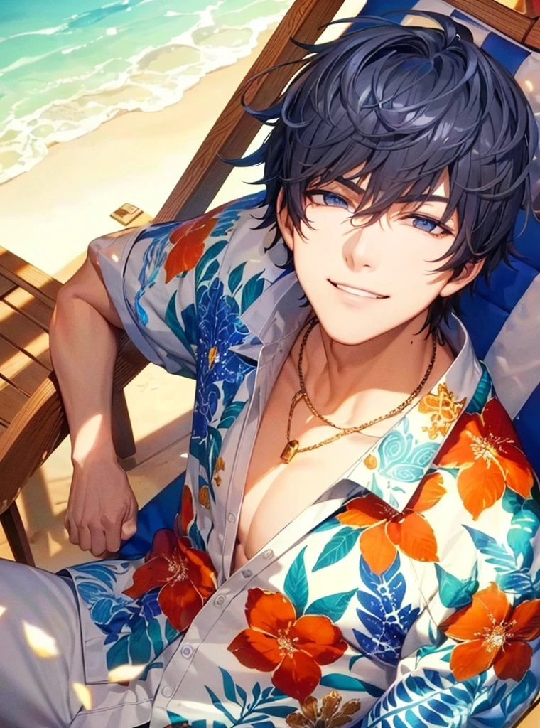 a handsome guy、Serious expression、Cool and beautiful face、Highly Detailed CG Unity 8K Wallpaper, (super masterpiece, Beautiful person, well detailed face polluted smile, It&#39;s photorealistic, Hyperrealistic)Cool and handsome face