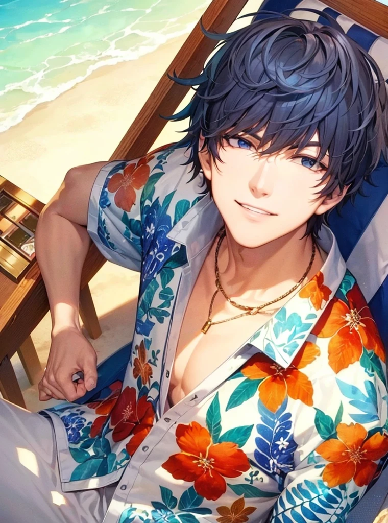 a handsome guy、Serious expression、Cool and beautiful face、Highly Detailed CG Unity 8K Wallpaper, (super masterpiece, Beautiful person, well detailed face polluted smile, It&#39;s photorealistic, Hyperrealistic)Cool and handsome face