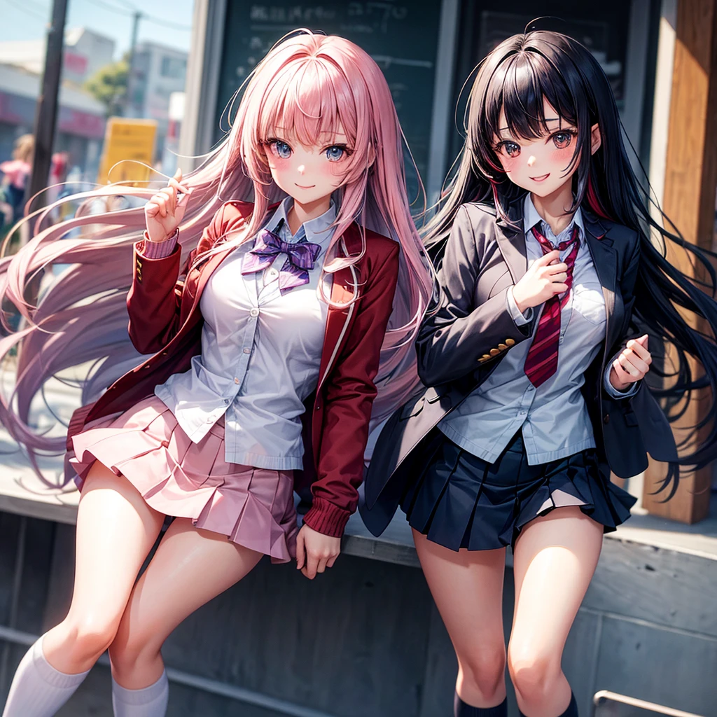 middle School girls,smile,Beautiful girls,The best quality to get you horny,Multi-colored hair,Perfect Girl,Super cute girl,uniform,blazer,School festival,Wearing a cardigan,Long Hair、She has her bangs down,Ultra HD,Young girl,Sex,Naughty Girls,Full body image,Absurd,Beautiful girls,