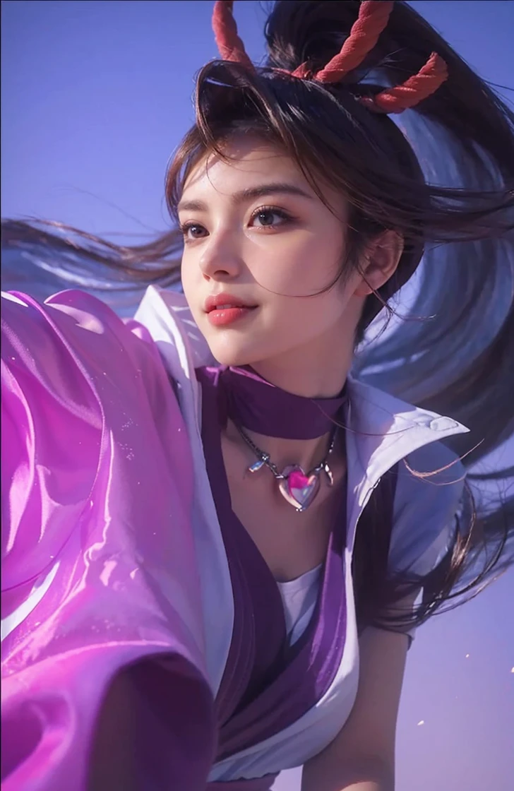 masutepiece, The highest image quality, High quality, Beautiful woman, Detailed, Detailed eyes, Detailed skin, Beautiful skin, Ultra High Resolution, (reality: 1.4),Very beautiful, Slightly younger face, Beautiful skin, slender, (A hyper-realistic), (hight resolution), (8K), (Very detailed) (beautifully detailed eyes), (super detailed), T-shirt, Pants, (Wallpaper), (Detailed face), Looking at Viewer, Fine details, Detailed face, Smiling, Looking straight ahead, Looking straight ahead, angle from waist up, photos realistic, Bright lighting, Professional Lighting, Mature Woman, Brown hair, Shoulder-length straight hair swaying in the wind, long stylish bangs,Raise your arms