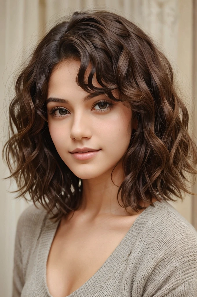 My hair short and curly I want a gentle and student type best hair style please suggest 