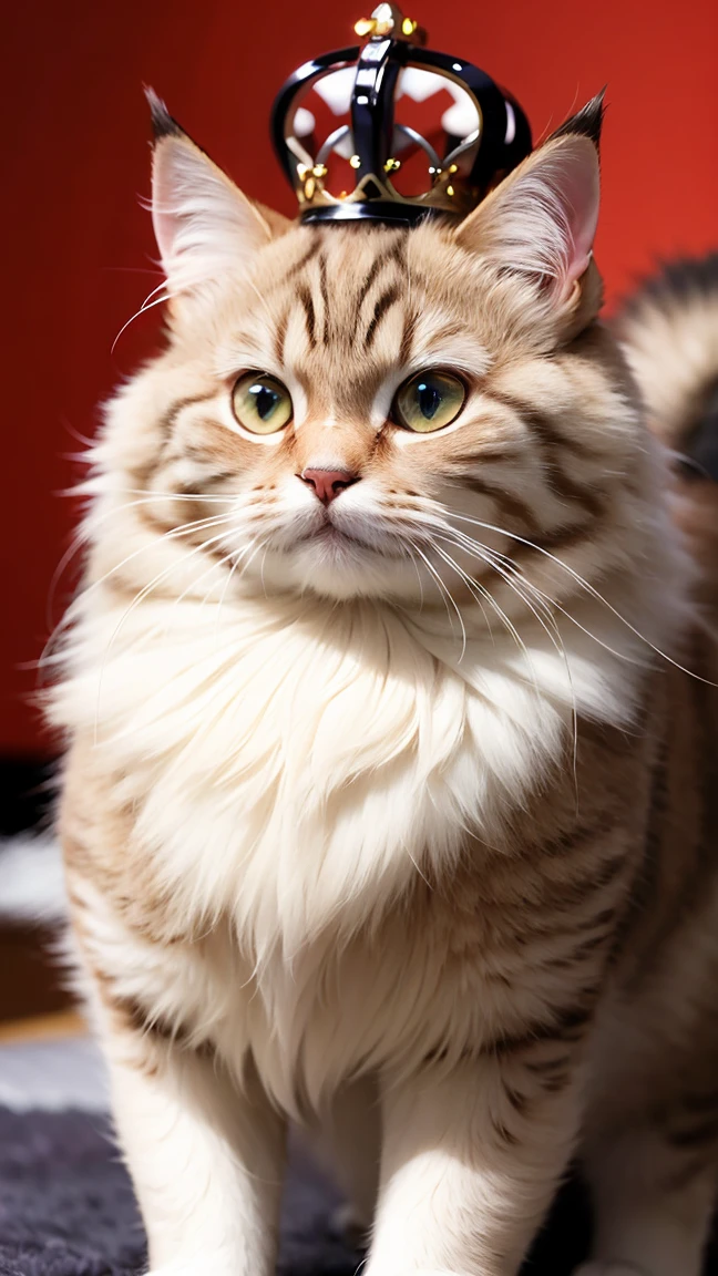 Siberian Cat,crown,High definition images,blurred background