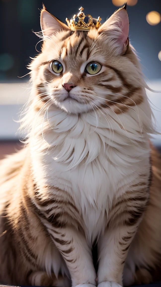 Siberian Cat,crown,High definition images,blurred background