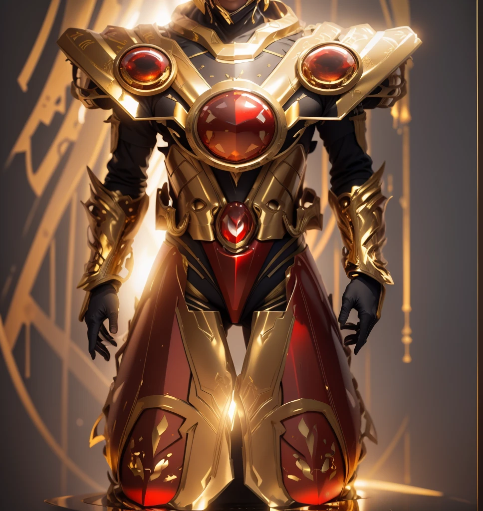 The color becomes gorgeous and the texture of light and oil,The color changes to red and gold,Some red and amber gold,Add some extra gold to your body(Ensure its layering and armor texture,Red is the dominant color,Add some gold for decoration)