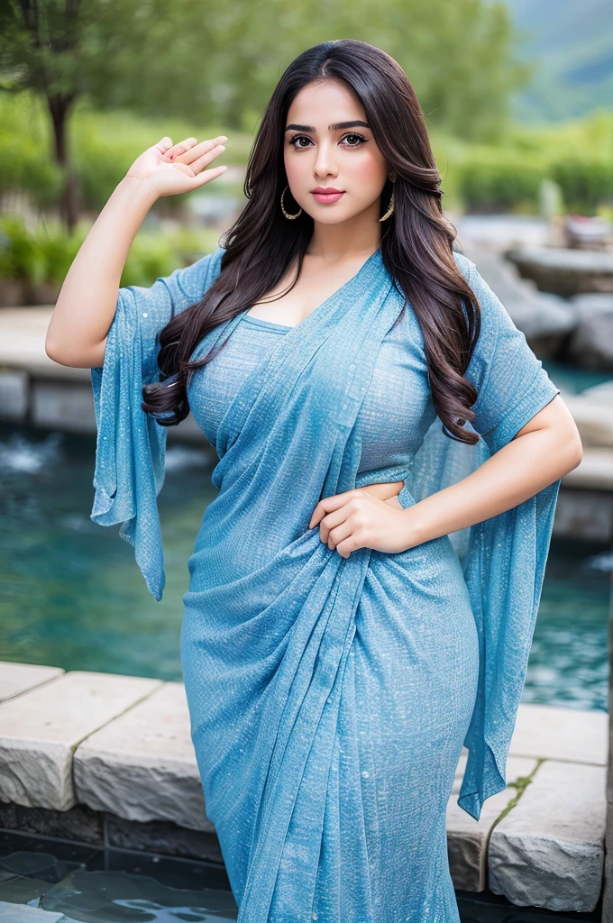 1 Heavenly beautiful and goddess beauty cute and sweet looking face Arabian woman in front of GEIRANGERFJORD, Heavenly beautiful Overweight, Heavenly beautiful Extremely fat, Heavenly beautiful and attractive Chubby figure , Heavenly beautiful looking and eye catching luxury style tight fitting elegant saree, reaching out, Heavenly beautiful Arabian woman, 16k, High resolution, masterpiece, highest quality, fine skin, Realistic Photograph