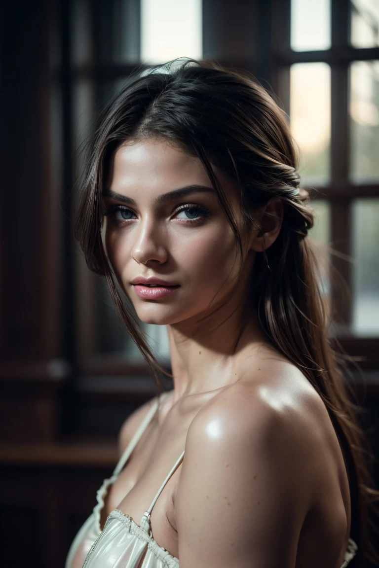 cinematographic, professional, (RAW Photo 8k: 1.3) by (Jeremy Lipking:0.3), (Anna Dittman:0.3), (ariana brand:0.3), (sharp focus:1.3), photorealistic digital art trend on Artstation 8k HD high definition detailed realistic, Masterpiece, (Attractive 19 year old American girl: 1.3), she is 5'-5" high, colossal , perfect hands, (shaped body: 1.3), ABS, small ass, (seductive smile: 1.3), (Dramatic makeup: 1.4), slightly tanned skin, sexy ABS, small waist, (small hips: 1.7), (tight athletic little ass: 1.8), (Short Wavy Messy Platinum Blonde Hair.: 1.2), (38DD big breasts, round and perfect with pert nipples: 1.9), (wearing a sexy red BDSM adult sex slave outfit with tight latex fishnets, Front-to-back zipper crotch on tights: 1.9), (slavery: 1.9), (exposed breasts: 2.1), F1 Lens for Kodak Portra 400 Camera.6 colors Rich texture Hyper-realistic spectacular lighting Irrealengine trend on ArtStation Cinestill 800, A girl, looking to the camera