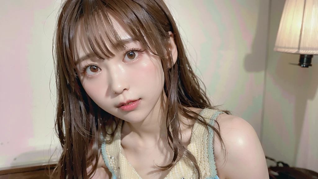 Highest quality, Realistic, Perfect Human Anatomy, Very detailed, Very delicate and beautiful, Raw photo, Professional Lighting, Illumination, Depth of written boundary, Single focus, whole body, Skinny Japanese woman, 30-year-old woman, Brown Hair, Small Head, Beautiful Eyes, True Face, Realistic skin, Fine grain,long hair