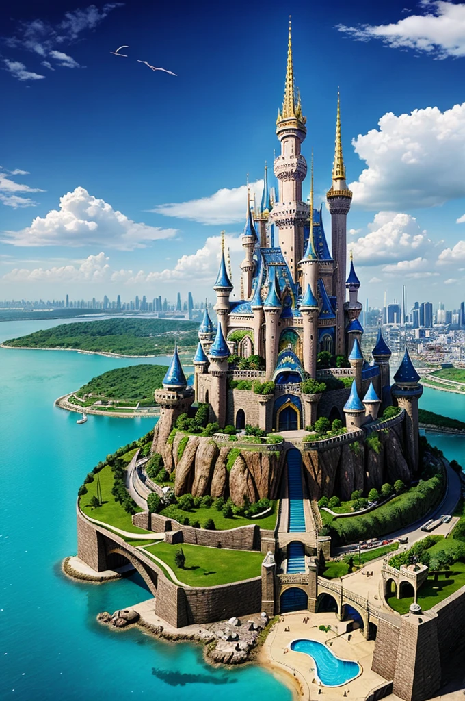 Fantasy world kingdom city