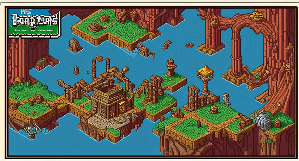 Background world Fantasy Pixel Art, Pixel Art, Retro Gaming, Ink Art, Adventure and Dragon Dungeons,