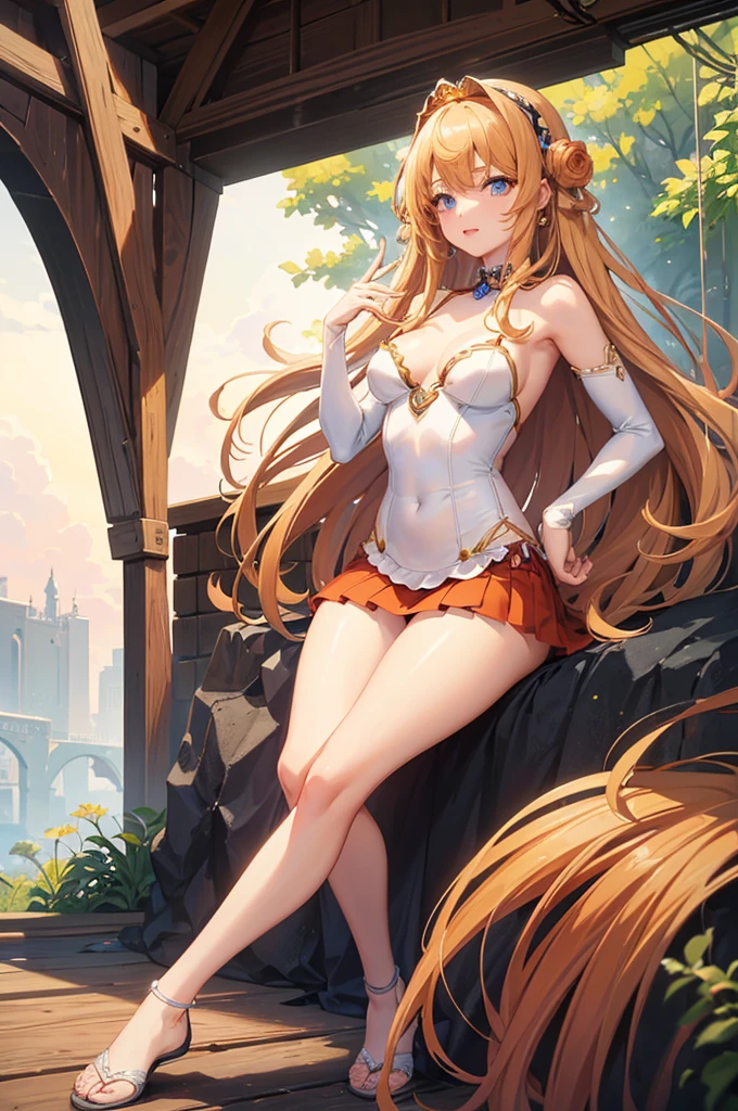 18 year old beautiful girl, masterpiece, best quality, 8K animation, detailed fingers, precise fingers, not unnatural hands, illustration, 1 girl, solomini skirt, YUI mad