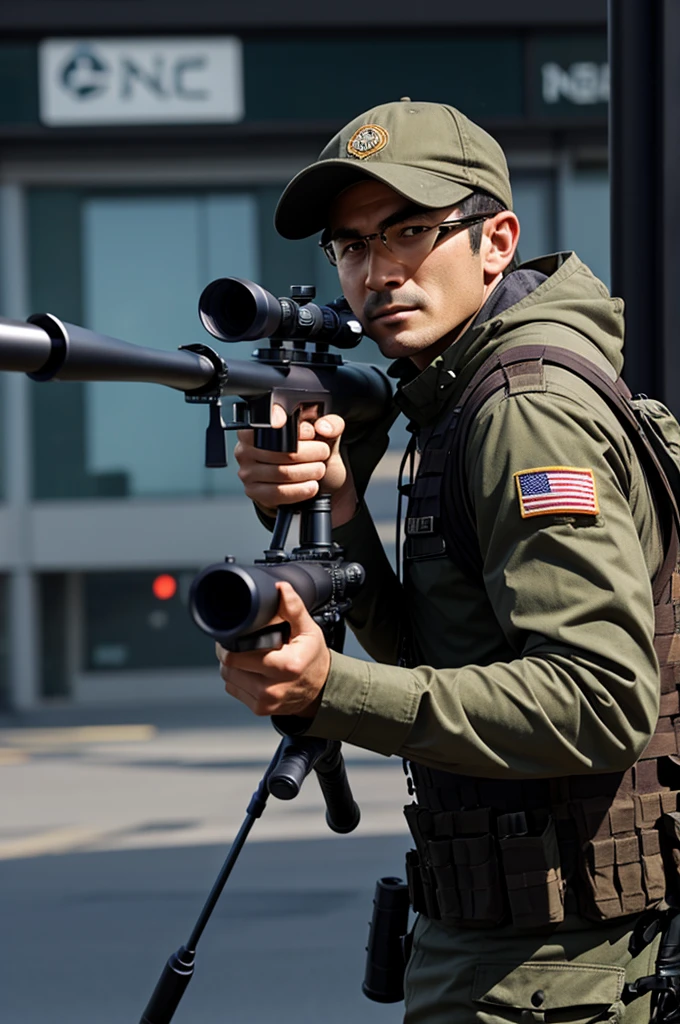 A sniper emote for Twitch