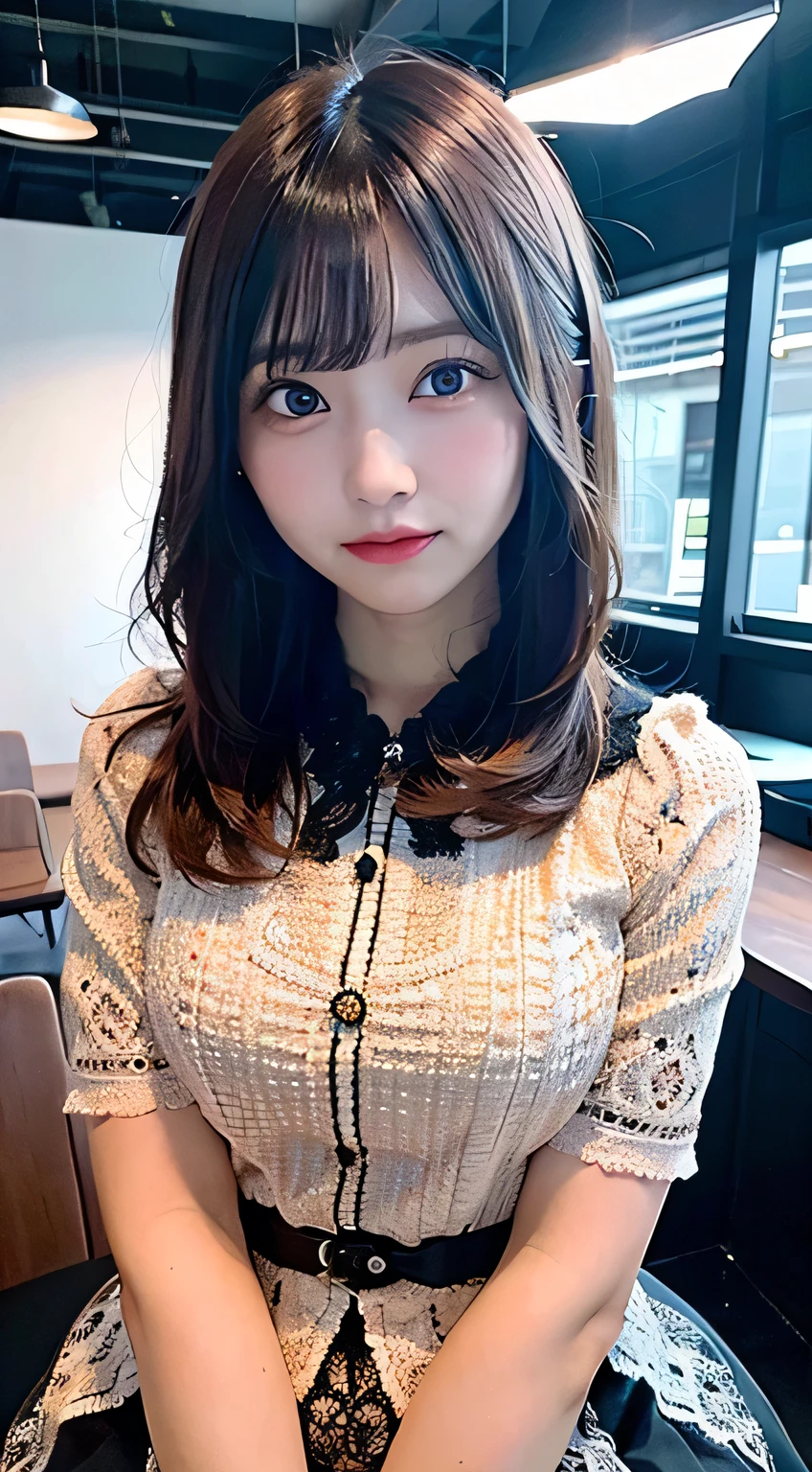 (8K, RAW Photos:1.2), Detailed face and eyes,最high quality, Ultra-high resolution, Very detailed ,Intricate details ,Tabletop ,pretty girl , Soft cinematic light, Hyper Detail,Sharp focus, high quality, Bobcut, zombie