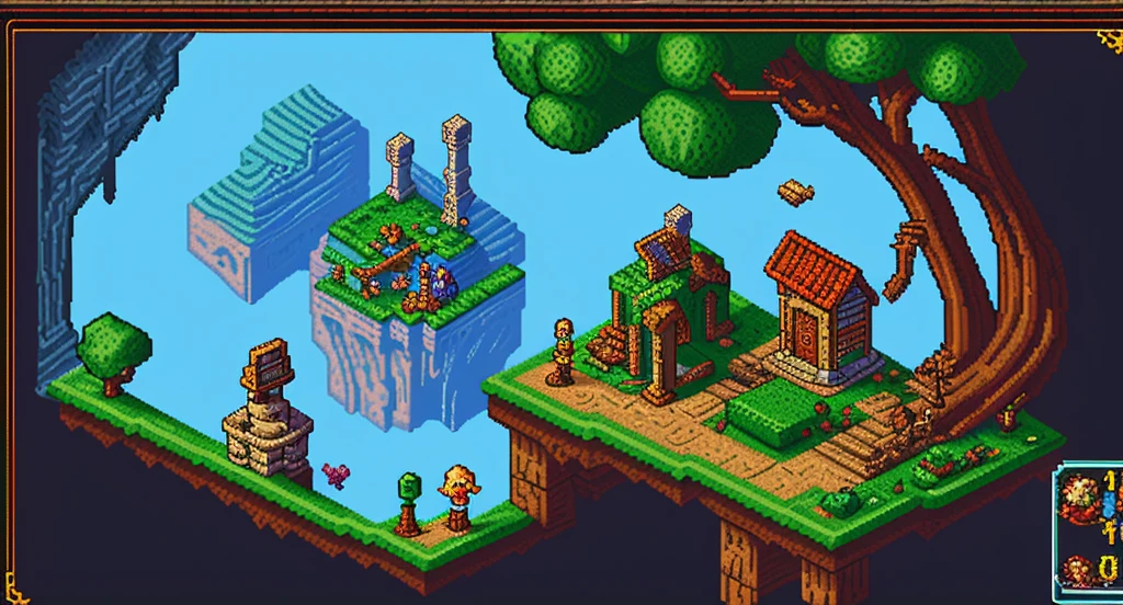 Background world Fantasy Pixel Art, Pixel Art, Retro Gaming, Adventure and Dungeons