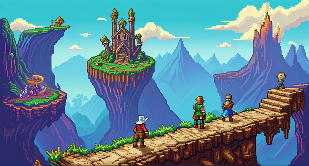Background world Fantasy Pixel Art, Pixel Art, Retro Gaming, Ink Art, adventure,background