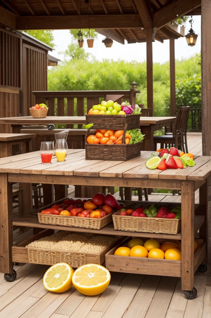 Create a vibrant and enticing advertisement showcasing a variety of healthy foods such as fresh fruits, vegetables, whole grains, and lean proteins. The scene should include a beautifully arranged meal on a rustic wooden table, with bright, natural lighting highlighting the freshness and colors of the ingredients. Include a fit and happy person enjoying the meal, with a tagline that says, "Fuel Your Body, Feed Your Soul with Our Healthy Food Options!" and a call-to-action button that reads, "Order Now and Transform Your Life!"