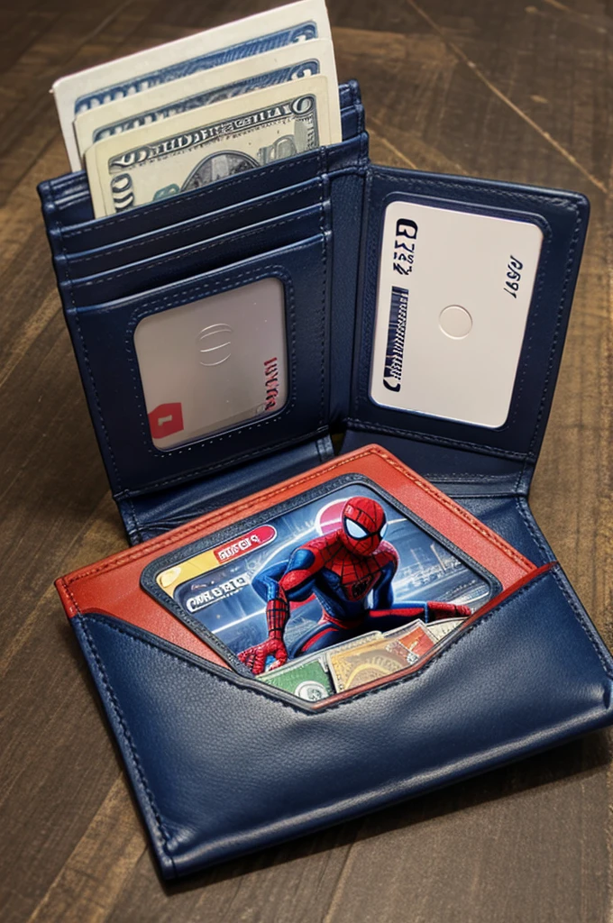 Spider man inside wallet