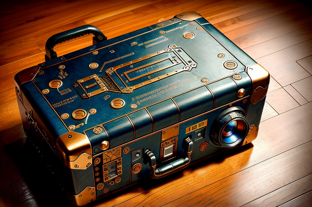 Azulejo AI , Circuit board AI,  steampunk,
briefcase,  (Genuineistic:1.8), Genuine, leather, Carbon Fiber, 
masterpiece, Highest quality, 8K, High resolution, High resolution, Absurd:1.2, 
Cinematic lighting effects, Film Grain, Fujifilm XT3, Cinematic shots, 
Pure white simple background,