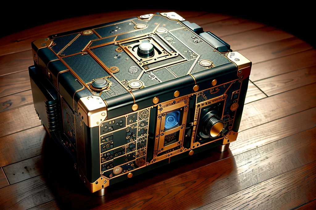 Azulejo AI , Circuit board AI,  steampunk,
briefcase,  (Genuineistic:1.8), Genuine, leather, Carbon Fiber, 
masterpiece, Highest quality, 8K, High resolution, High resolution, Absurd:1.2, 
Cinematic lighting effects, Film Grain, Fujifilm XT3, Cinematic shots, 
Pure white simple background,