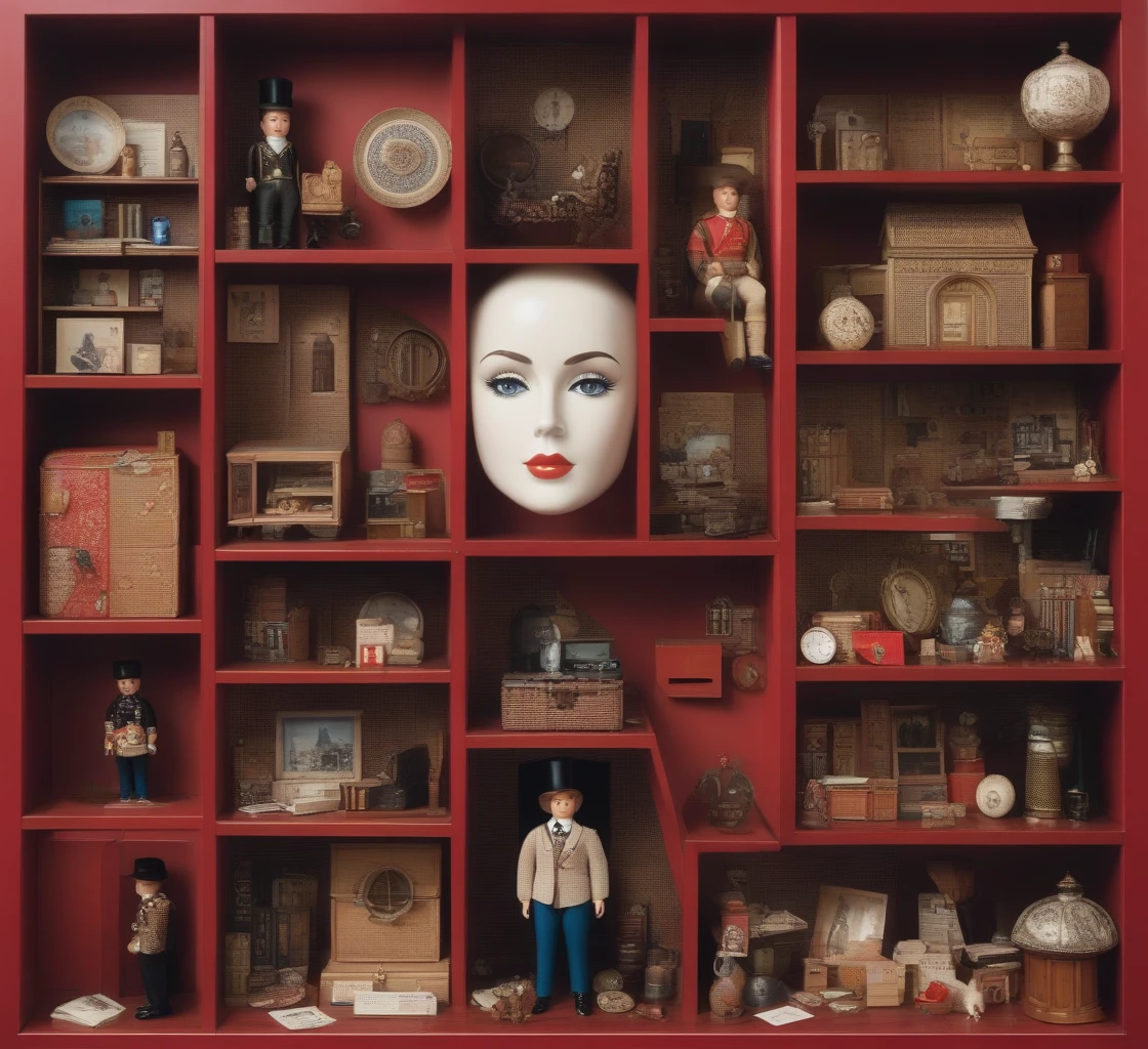 Norring, Ken doll and objects, Many details and additions, Assembled letters in the center of the image