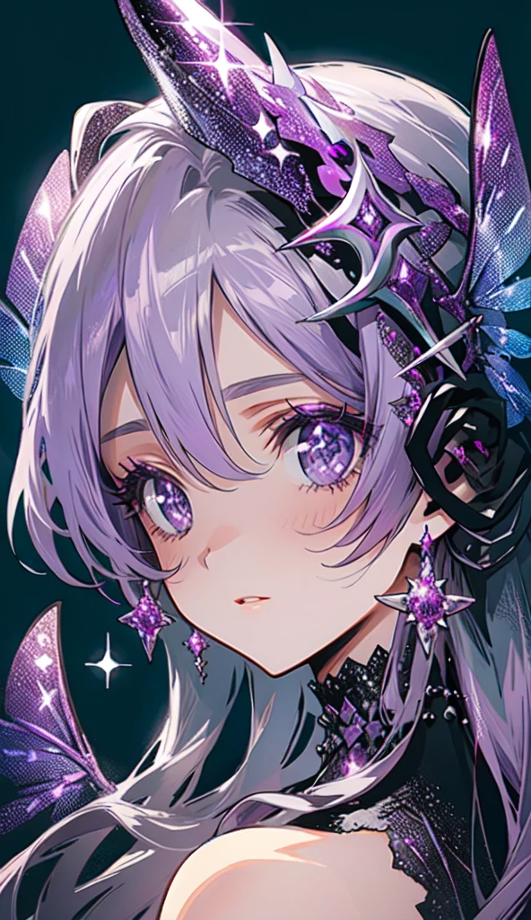 (((purple, Silver, Sparkle)), Fairy), Limited edition palette, Contrast, Incredible aesthetics, Highest quality, A gorgeous work of art
