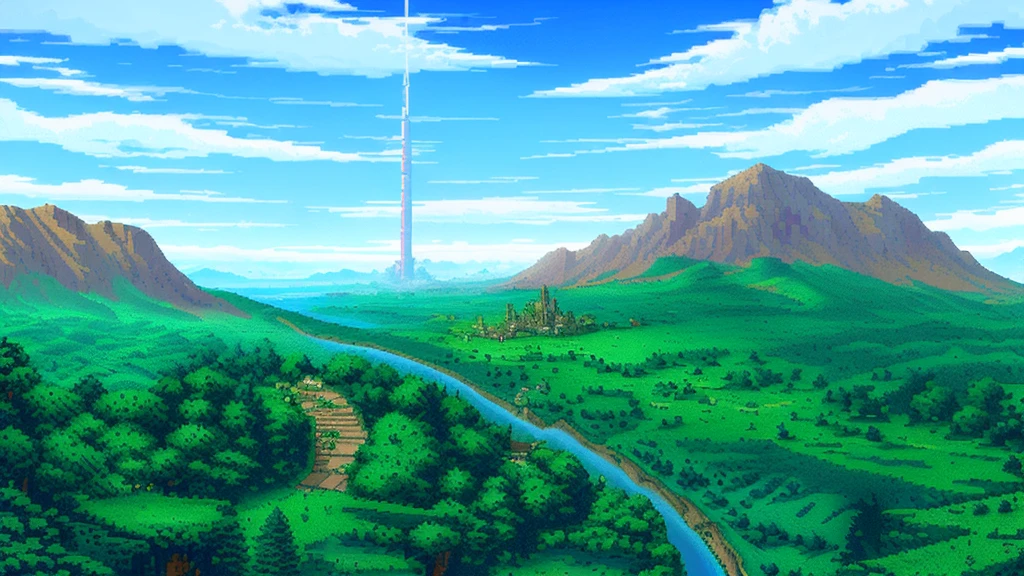 Background world Fantasy Pixel Art, Pixel Art, Retro Gaming, Ink Art, adventure
