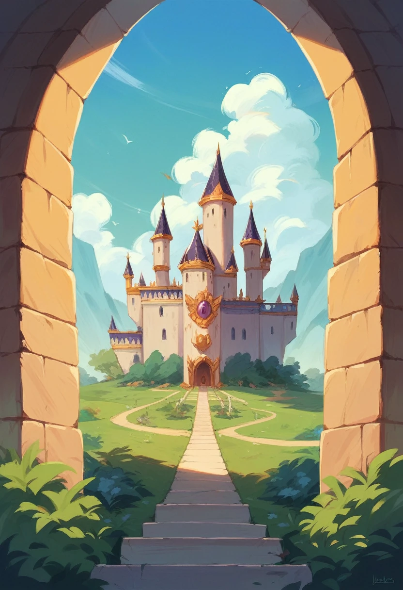 princess in the center of a castle ballroom