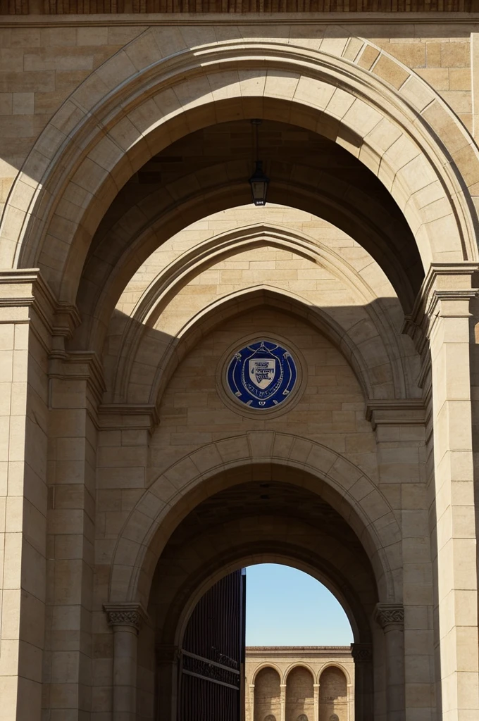Whether to create a logo with an arch, this arch that alludes to the fact that it is an arch and a soccer ball about to enter it.