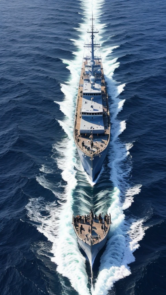 As the blue ocean spreads、The Kuki Navy&#39;s wooden boat fleet marches forward in a line.。Wooden boats are light and nimble.、The black and red coat of arms shines with the flag fluttering in the wind.。The crew was ready on deck、Warriors in armor take up their weapons。As the heartbeat increases、The sea breeze blows across their brave faces。

On the first ship、Conductor Yoshitaka Kuki stands、Gazing at the distant horizon。The enemy fleet begins to come into view、His determined eyes become even sharper.。The rowers all put in their strength、The ship cuts through the waves。

Though the ocean remains silent、The tension is there, foreshadowing the fierce battle that is about to begin.。