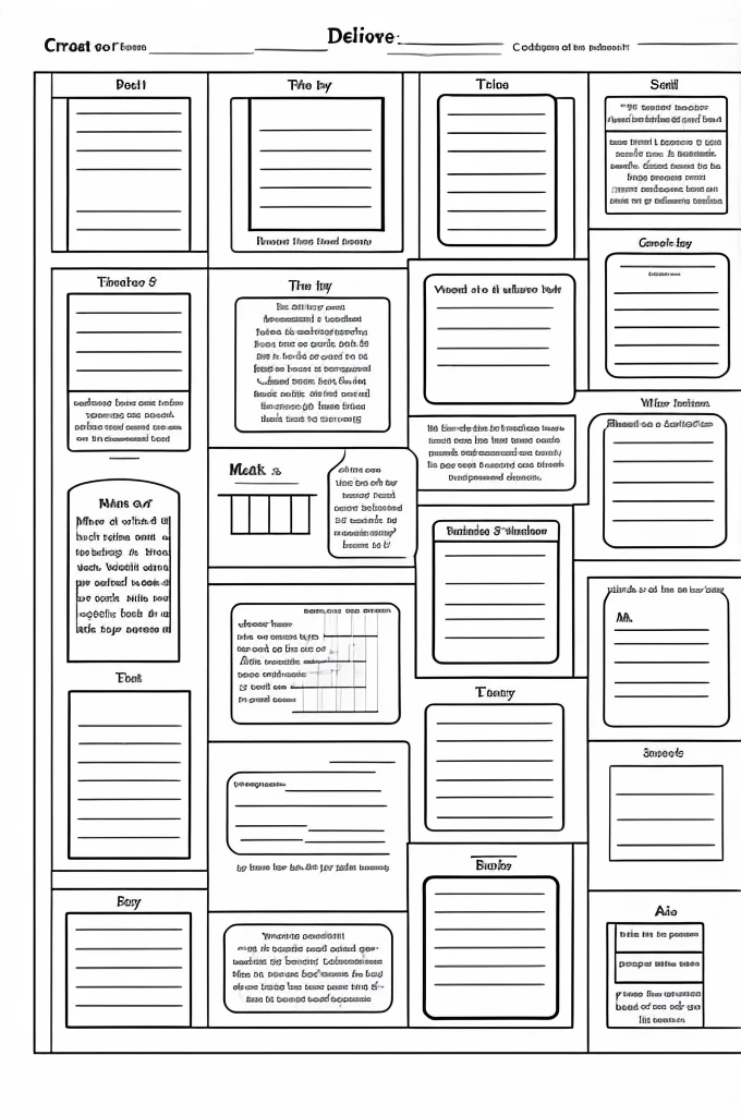 Create a story on a sheet of paper that is divided into 6 squares that deals with values with a main character who would be a .