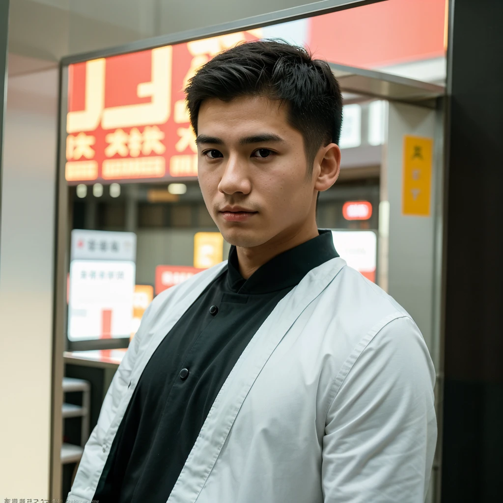 Medium-sized display, Medium shot, Written border depth, Upper Body, angle, masterpiece, angle, (RAW photos, best quality), best quality, Very detailed, CG, 8k wallpaper, Young male protagonist，Chinese youth，30 years old，male，Solitary, Look directly at the audience, front