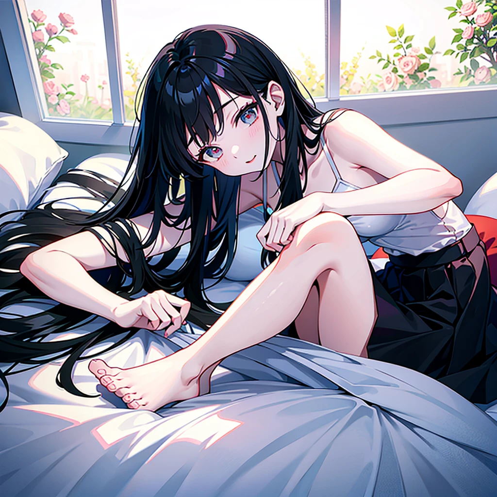 Lori、Black Hair、delicate、Thin lines、White、1 person
