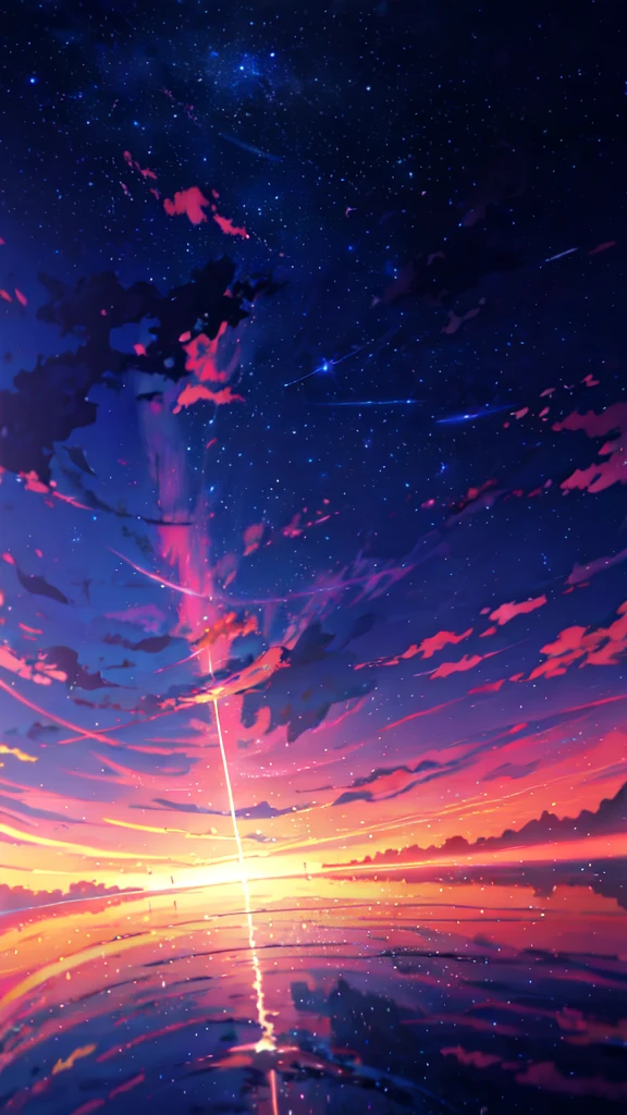 anime - style scene of a beautiful sky with a star and a planet, cosmic skies. by makoto shinkai, anime art wallpaper 4k, anime art wallpaper 4 k, anime art wallpaper 8 k, anime wallpaper 4k, anime wallpaper 4 k, 4k anime wallpaper, anime sky, amazing wallpaper, anime background, heaven planet in background, anime background art