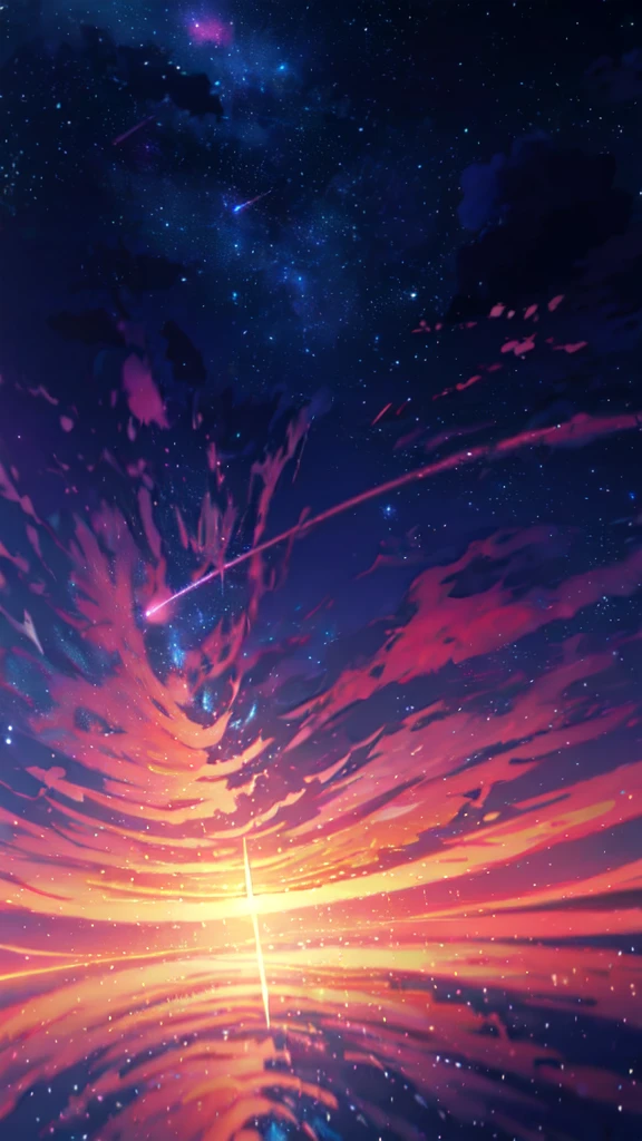 anime - style scene of a beautiful sky with a star and a planet, cosmic skies. by makoto shinkai, anime art wallpaper 4k, anime art wallpaper 4 k, anime art wallpaper 8 k, anime wallpaper 4k, anime wallpaper 4 k, 4k anime wallpaper, anime sky, amazing wallpaper, anime background, heaven planet in background, anime background art