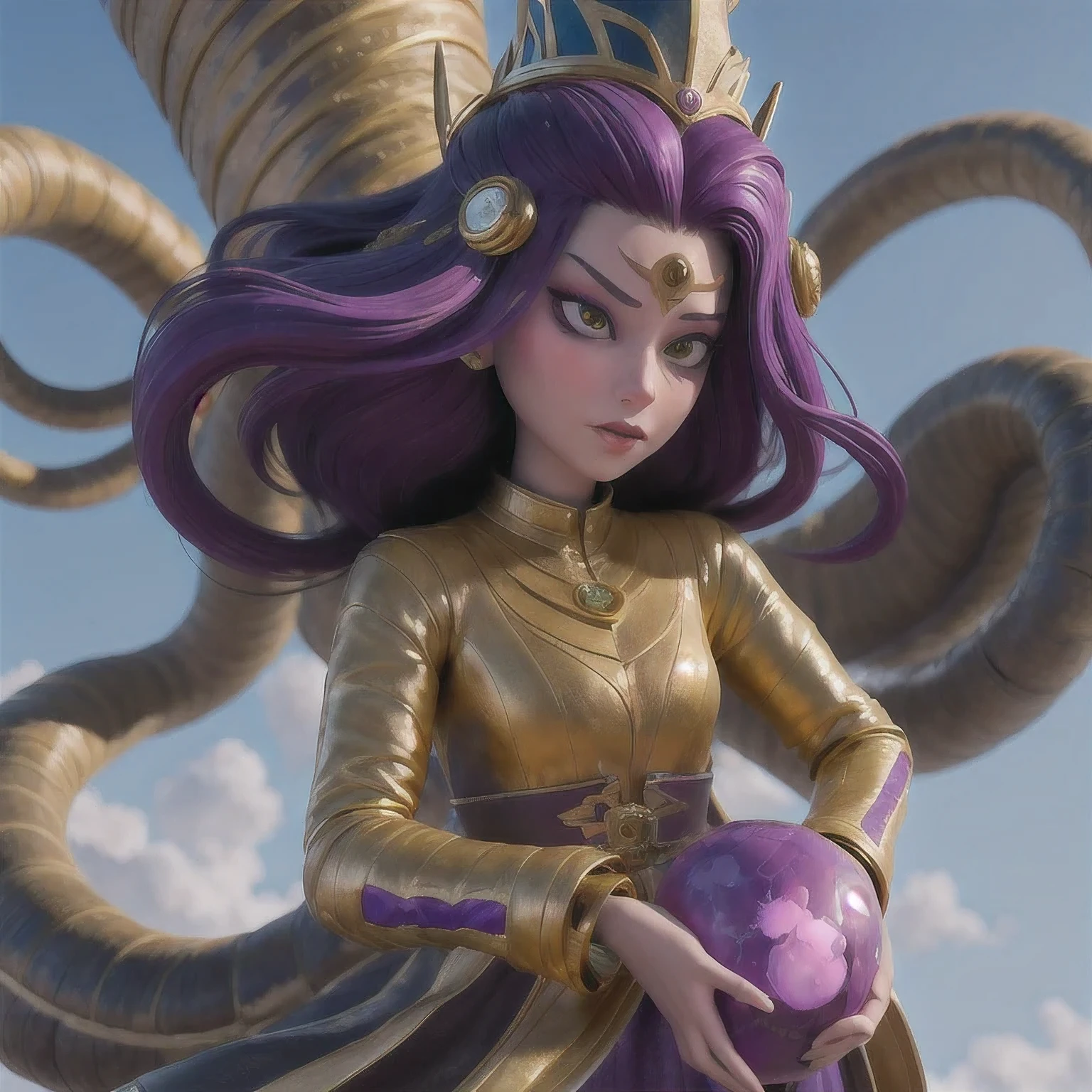 Purple Powder Queen,Nine-tailed Thanos Rainbow Star