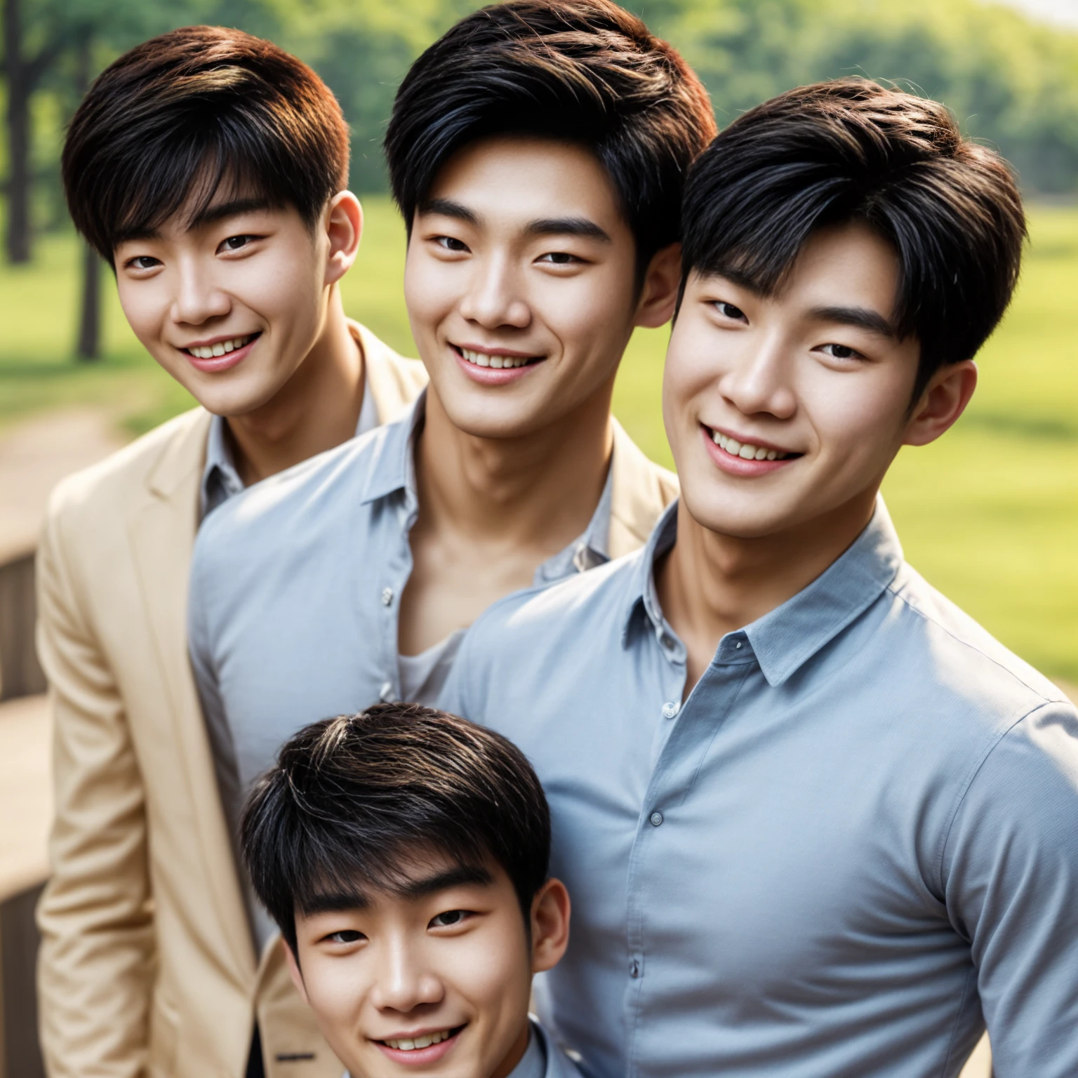 korean young men, smile, handsome
