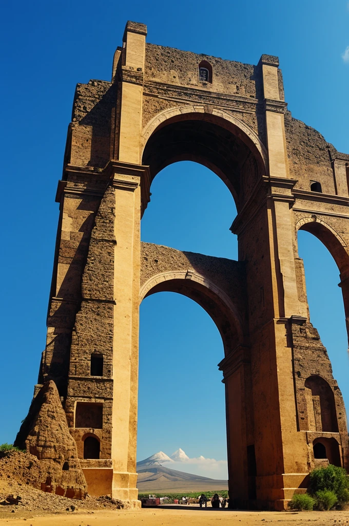 Tema marketing: draw a somewhat strange fultol arch where it also looks like a volcano