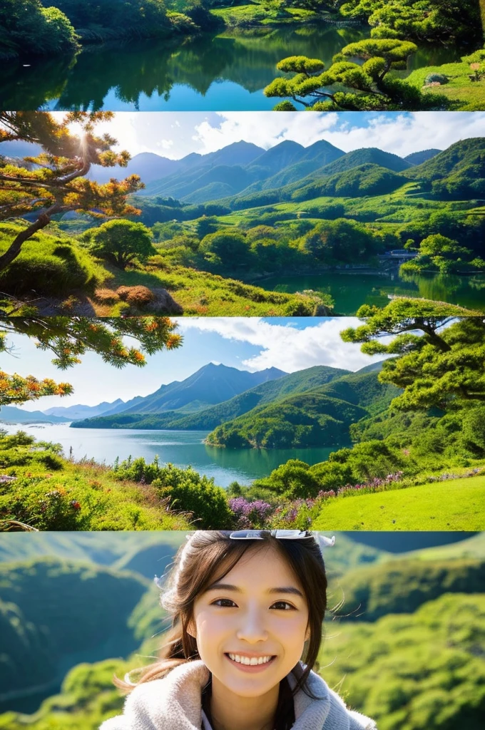 ((Highest quality)), ((masterpiece)), (detailed),Perfect Face,Japanese,landscape,Beauty,cute