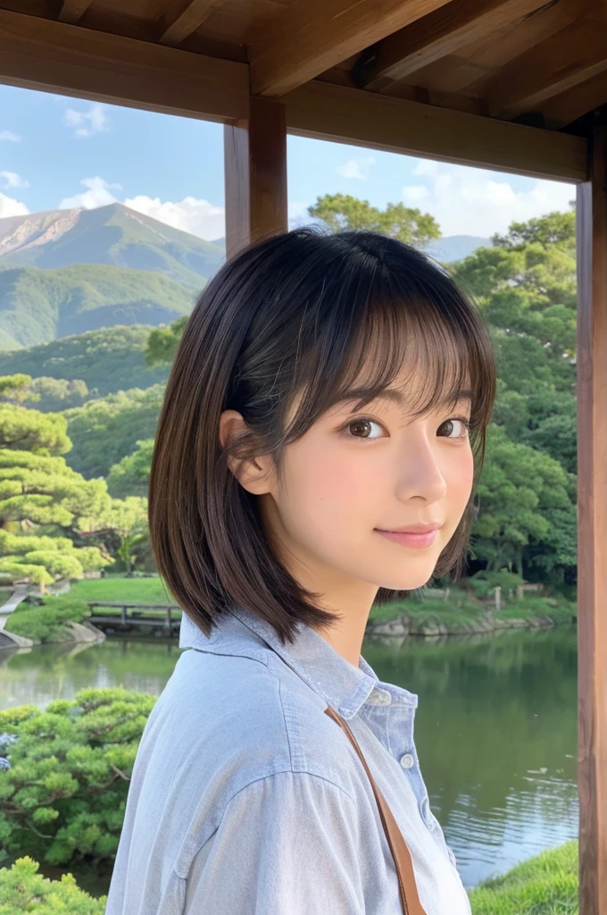 ((Highest quality)), ((masterpiece)), (detailed),Perfect Face,Japanese,landscape,Beauty,cute