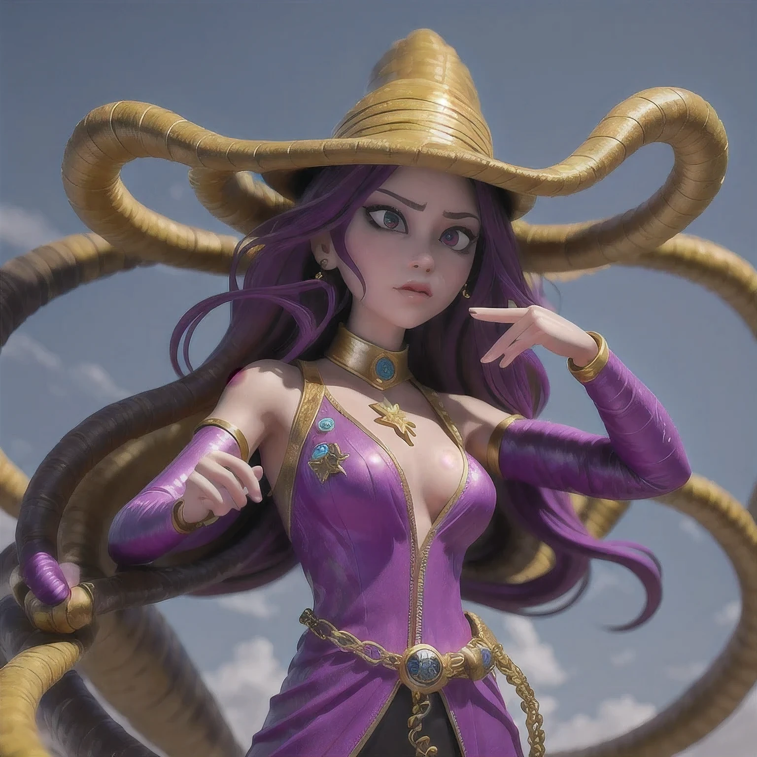 Purple Powder Queen,Nine-tailed Thanos Rainbow Star