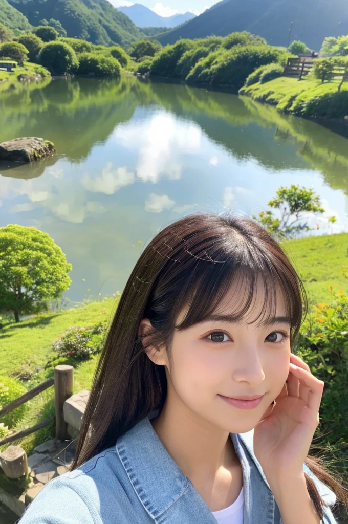 ((Highest quality)), ((masterpiece)), (detailed),Perfect Face,Japanese,landscape,Beauty,cute