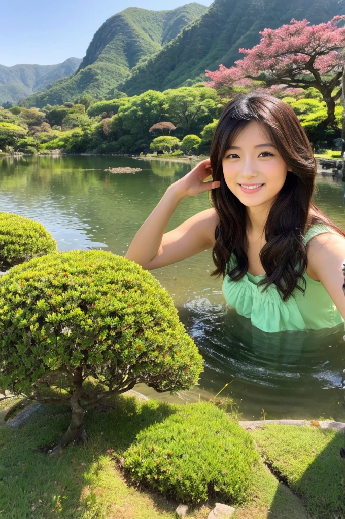 ((Highest quality)), ((masterpiece)), (detailed),Perfect Face,Japanese,landscape,Beauty,cute