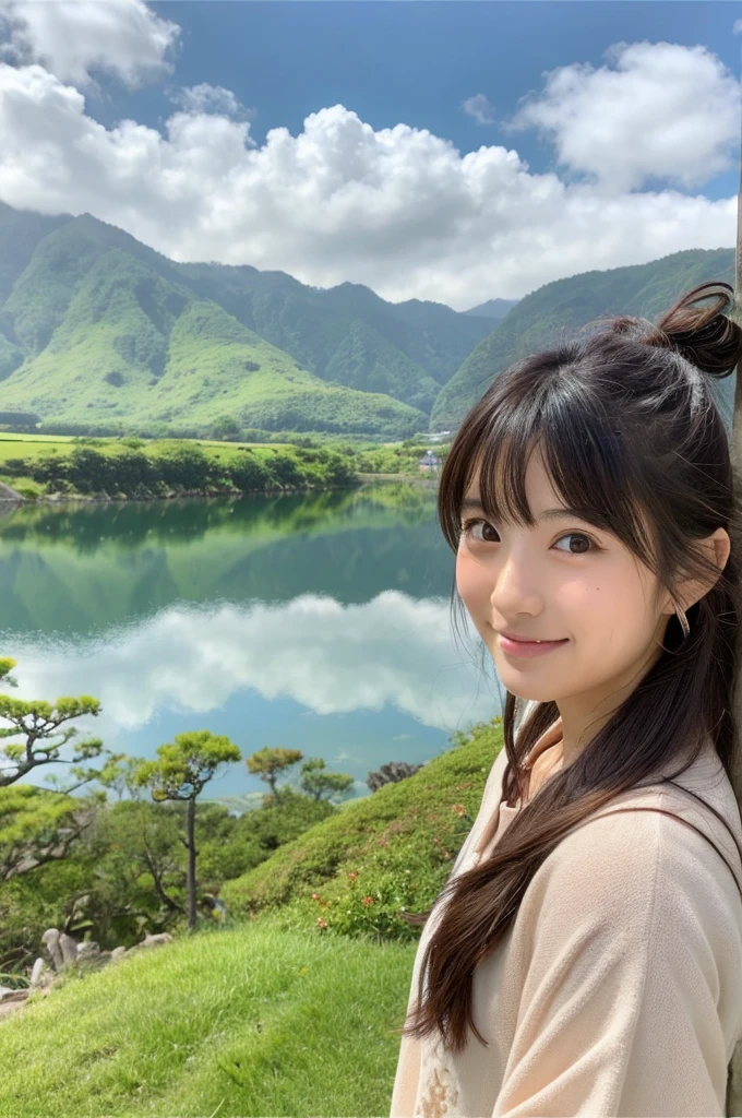 ((Highest quality)), ((masterpiece)), (detailed),Perfect Face,Japanese,landscape,Beauty,cute