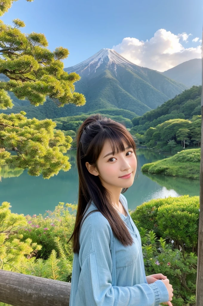 ((Highest quality)), ((masterpiece)), (detailed),Perfect Face,Japanese,landscape,Beauty,cute