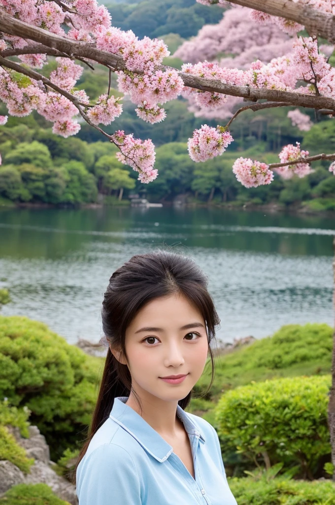 ((Highest quality)), ((masterpiece)), (detailed),Perfect Face,Japanese,landscape,Beauty,cute