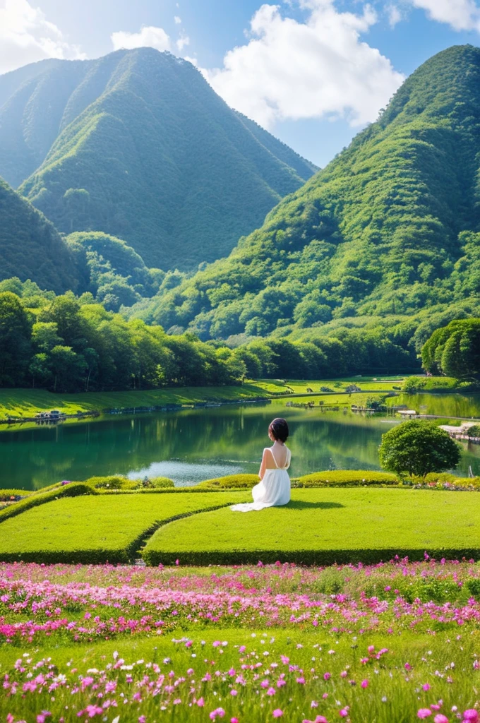 ((Highest quality)), ((masterpiece)), (detailed),Perfect Face,Japanese,landscape,Beauty,cute