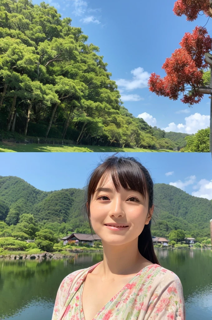 ((Highest quality)), ((masterpiece)), (detailed),Perfect Face,Japanese,landscape,Beauty,cute