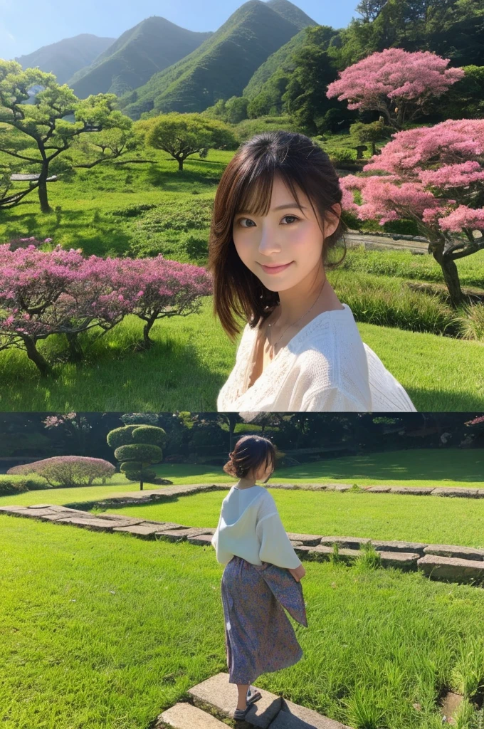 ((Highest quality)), ((masterpiece)), (detailed),Perfect Face,Japanese,landscape,Beauty,cute