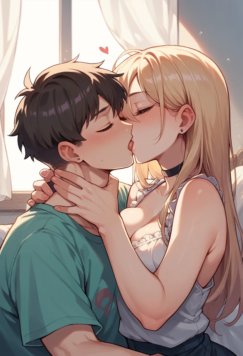 Baby girl kiss boy