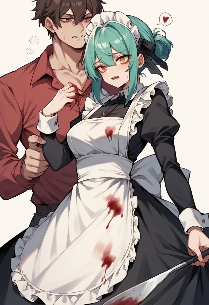 Boy kill body girl maid blood gore