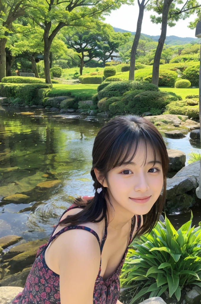 ((Highest quality)), ((masterpiece)), (detailed),Perfect Face,Japanese,landscape,Beauty,cute,Upper Body